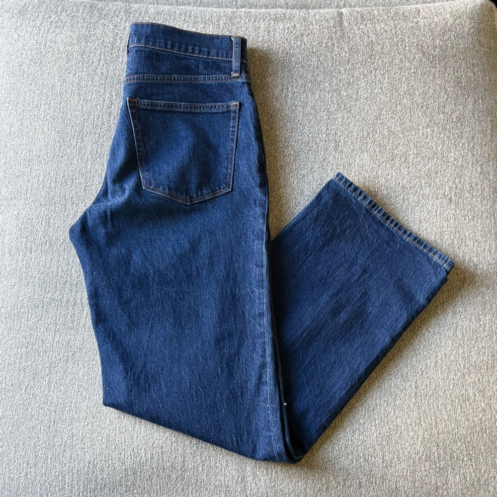 J.Crew Full Length Wide-Leg Denim Jeans Size 27 Dark Wash Button Fly - Picture 12 of 12